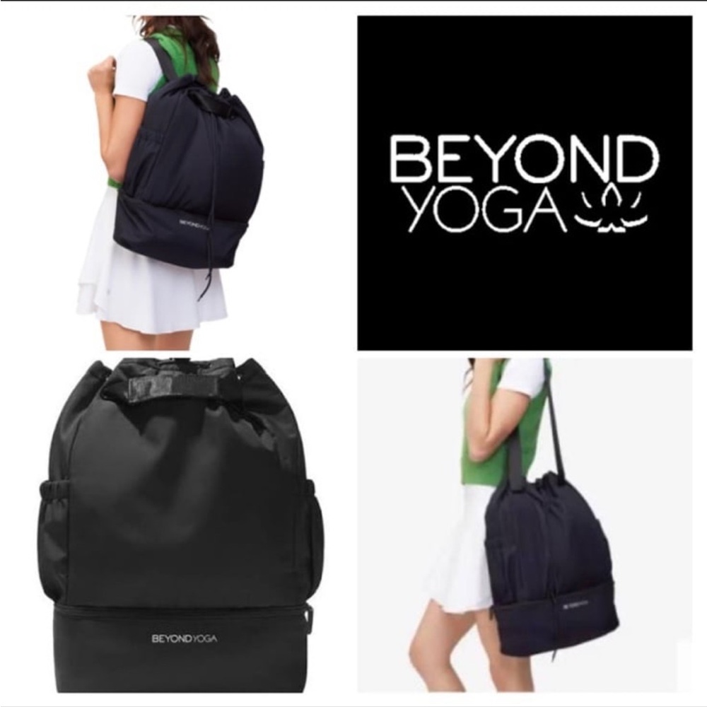 Beyond Yoga Black Convertible Gym Bag